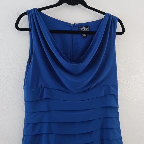 American Living Royal Blue Shutter sleeveless Dress size 10 - Picture 2 of 5